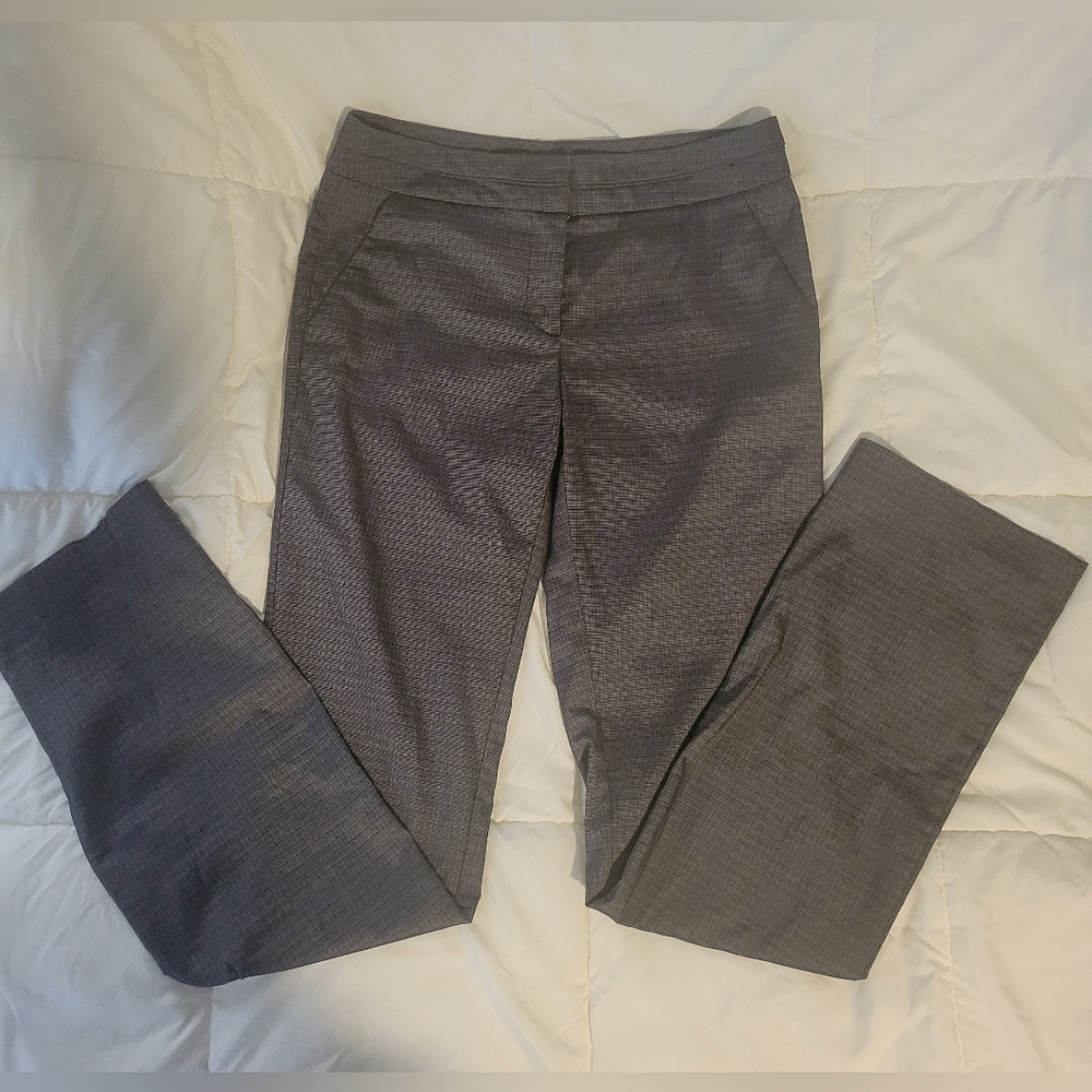 NY&Co Gunmetal Gray & Black Slacks